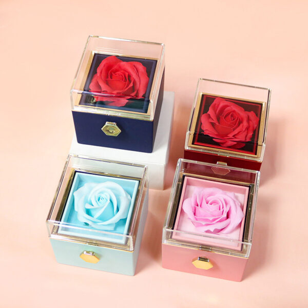 Rotating Rose Jewelry Gift Box – Perfect for Her