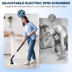 Electric Spin Scrubber with 4 Brush Heads