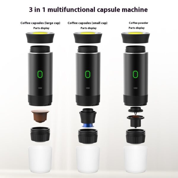 3-in-1 Portable Electric Coffee Grinder & Maker - Image 2
