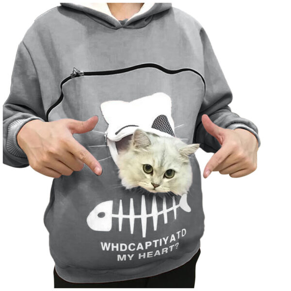 Cat Design Hoodie Sweatshirt - Image 6
