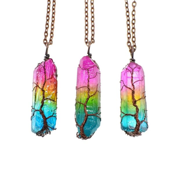Stone Crystal Tree of Life Pendant - Image 9