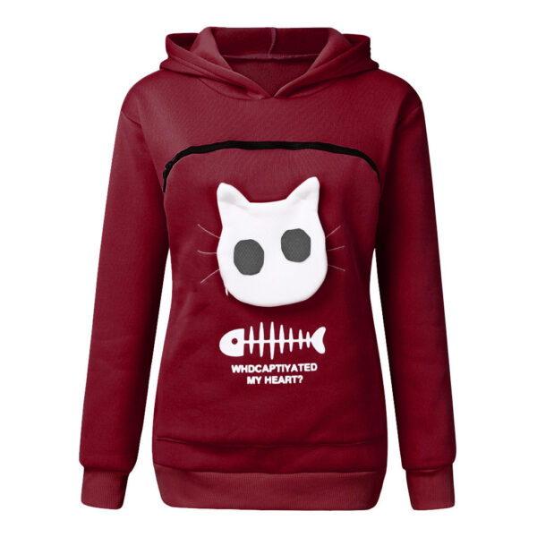 Cat Design Hoodie Sweatshirt - Image 7