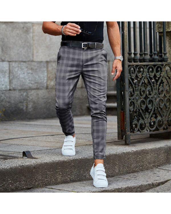 Men's Plaid Casual Pants - Image 3