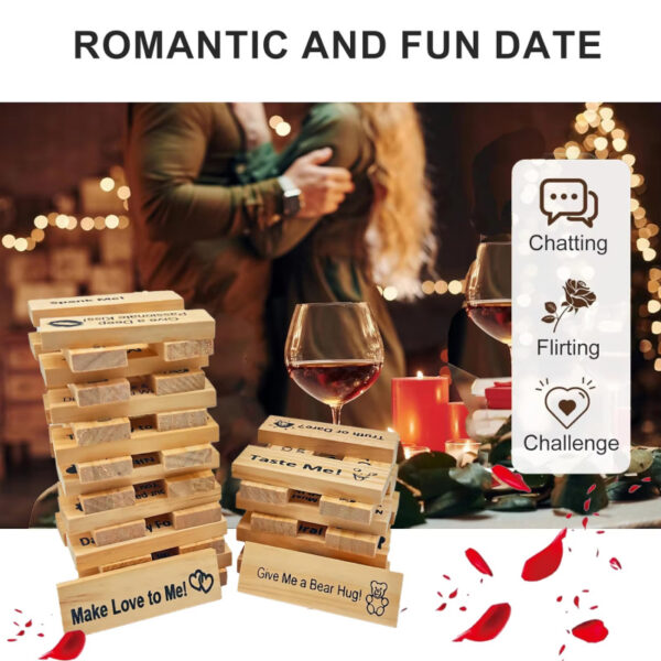 Couple Game Night Jenga Tower - Image 4