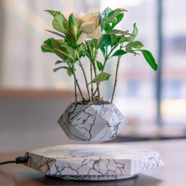 Levitating Marble Color Plant Pot - Image 6