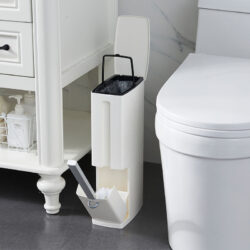 Creative Toilet Brush & Trash Can Set