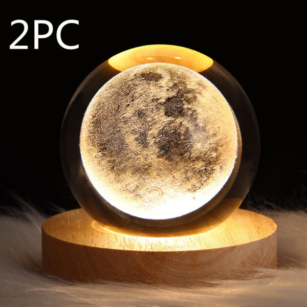 Starry Sky Crystal Moon Lamp - Image 5