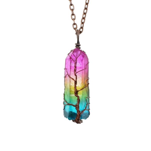 Stone Crystal Tree of Life Pendant - Image 4