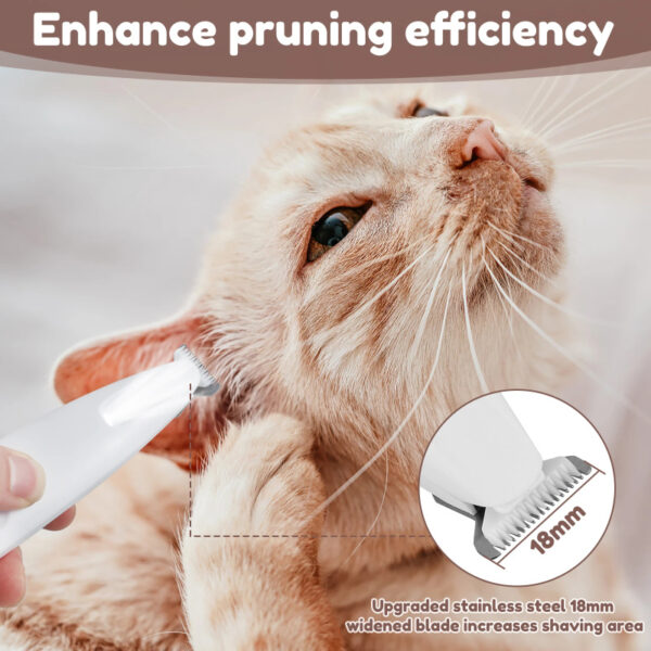 LED Pet Hair Trimmer with Widen Blade - Image 2