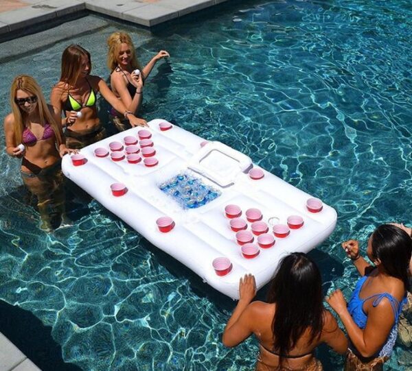 Inflatable Beer Pong Table & Ice Cooler