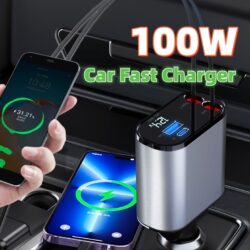 100W Fast Charging Car Charger