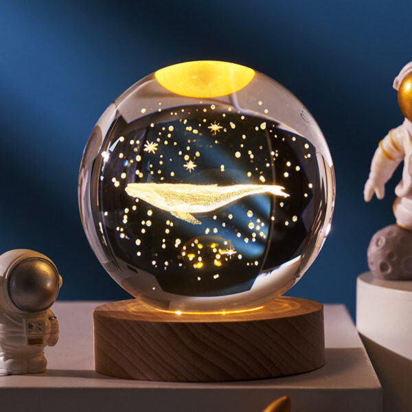 Starry Sky Crystal Moon Lamp - Image 2
