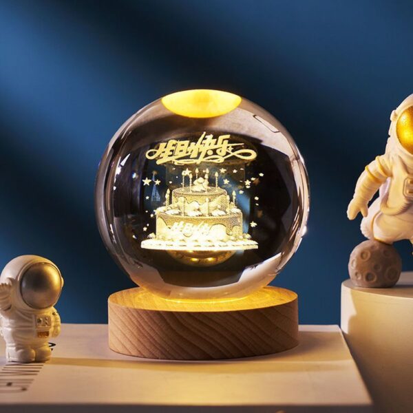 Starry Sky Crystal Moon Lamp - Image 10