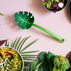 Green Leaf Colander Spoon