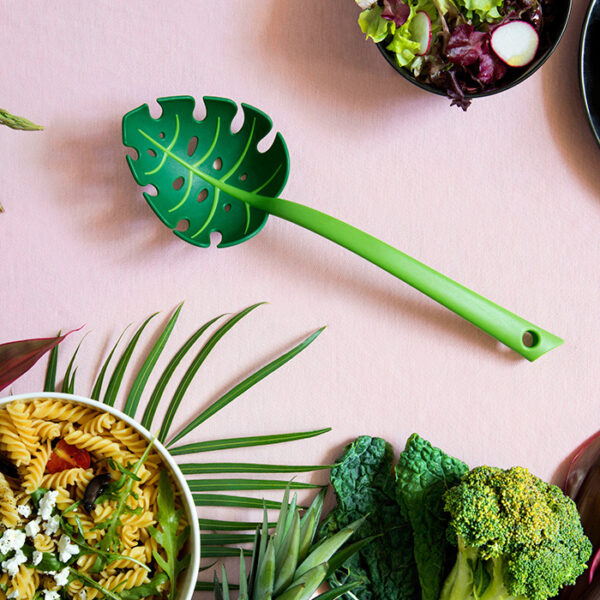 Green Leaf Colander Spoon