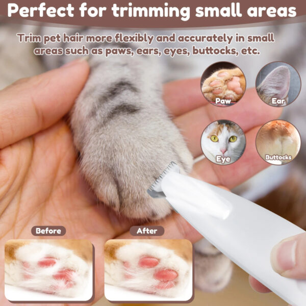 LED Pet Hair Trimmer with Widen Blade