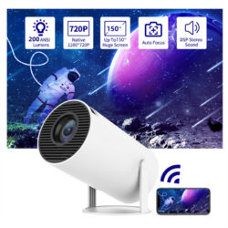 Portable Home Projector with Auto Focus