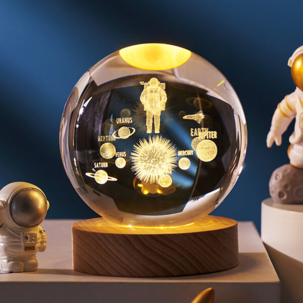 Starry Sky Crystal Moon Lamp - Image 9