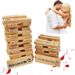 Couple Game Night Jenga Tower