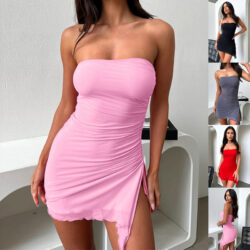 Y2K Backless Split Dress