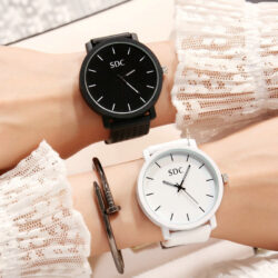 Retro Casual Black & White Watch