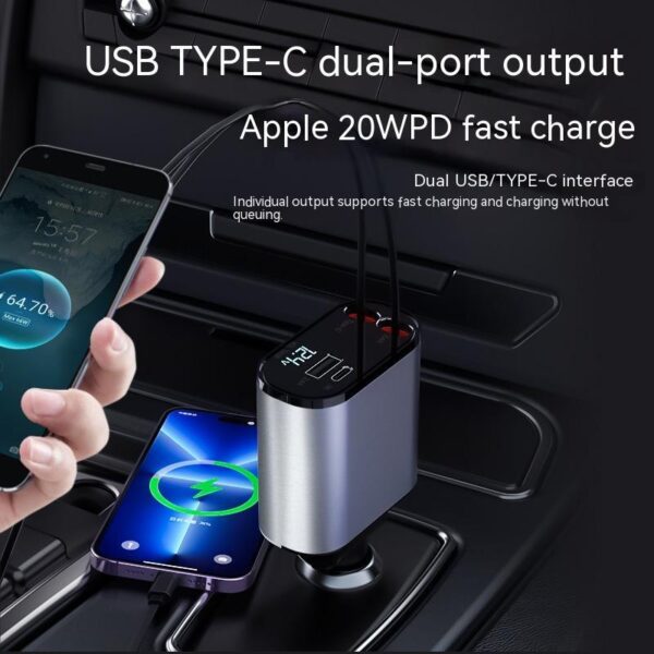 100W Fast Charging Car Charger - Image 10