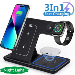 3-in-1 Fast Wireless Charger Stand