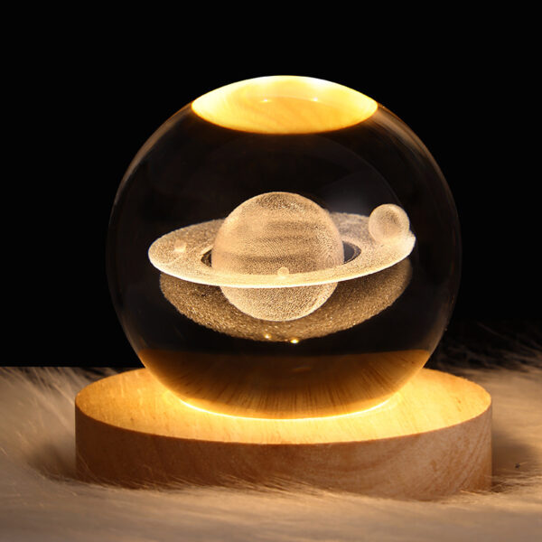 Starry Sky Crystal Moon Lamp - Image 6