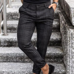 Men's Plaid Casual Pants