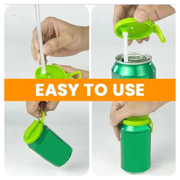 soda lid cover with straw - Image 2