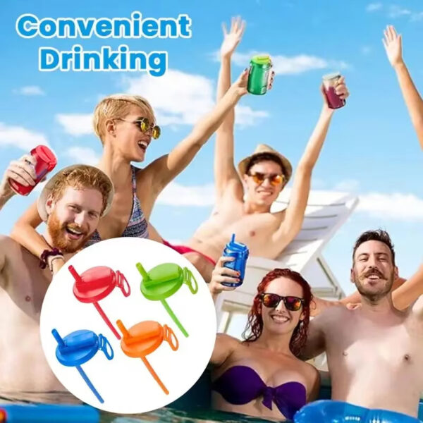 soda lid cover with straw - Image 9